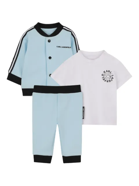 Karl Lagerfeld Kids traje deportivo con logo estampado