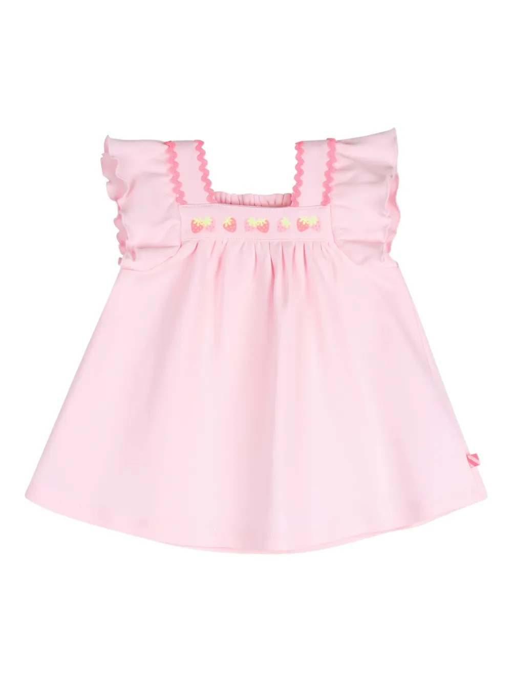 Billieblush strawberry-detail ruffled dress - Pink