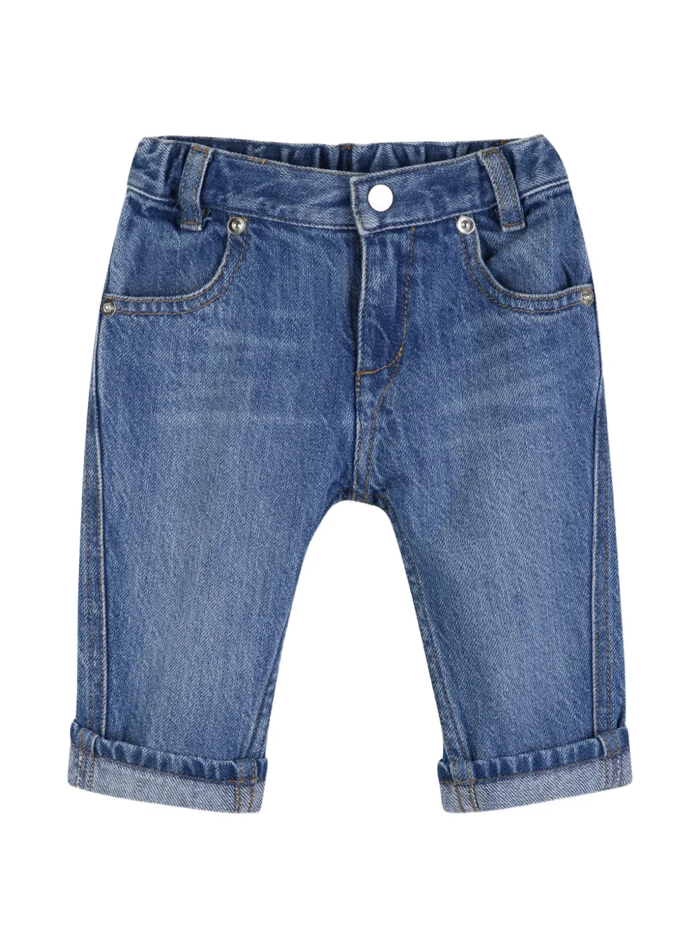 Givenchy Kids cuffed jeans - Blu