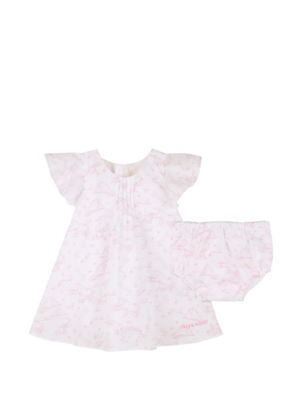 Givenchy Kids Abito con ruches - Bianco