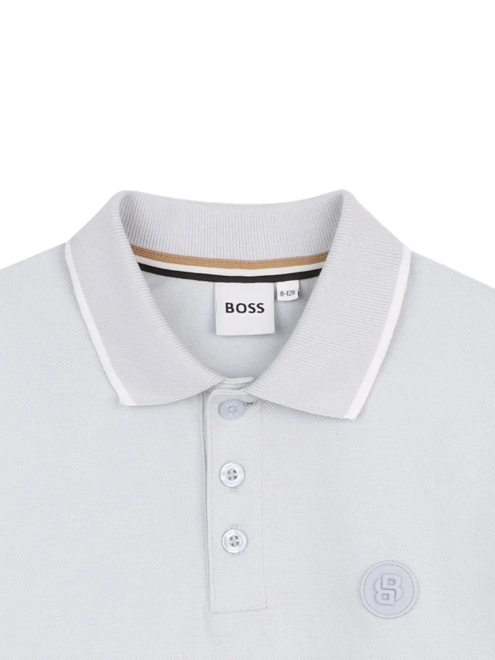  Boss Kidswear Logo Polo Shirt - Grey 