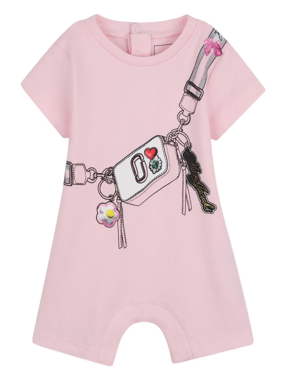 Marc Jacobs Kids Tuta corta con stampa grafica - Rosa