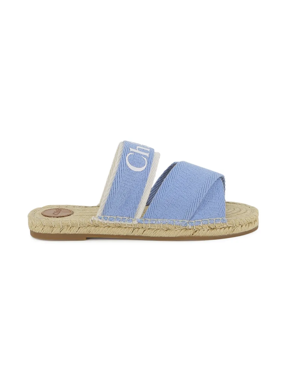 Chloé Kids Sandalen met logoband Blauw