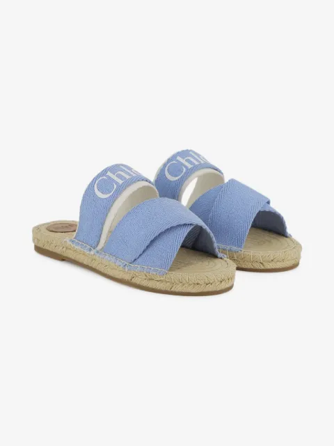 Chloé Kids Sandalen mit Logo-Streifen
