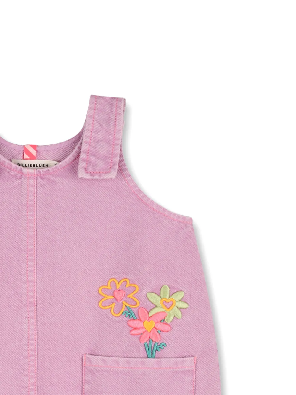  Billieblush Embroidered Pocket Romper - Pink 