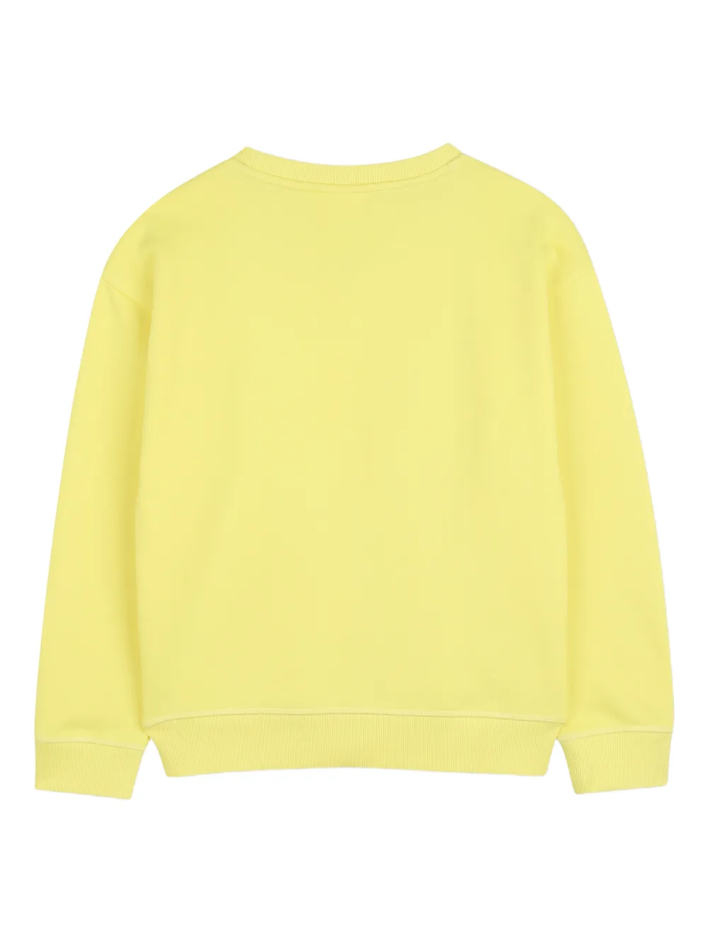 HUGO KIDS Sweater met logodetail en ronde hals Geel