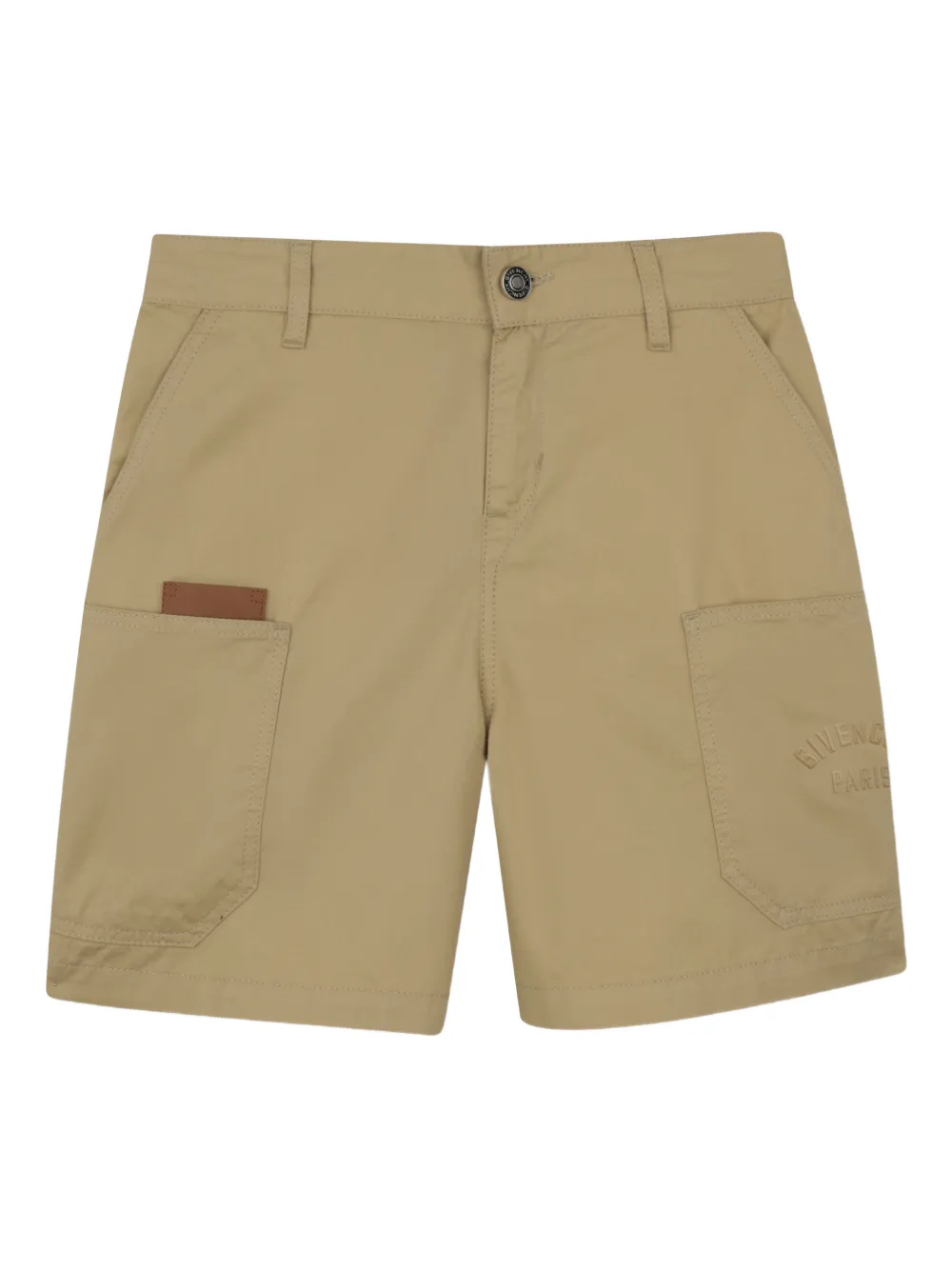 Givenchy Kids pocket logo shorts - Toni neutri