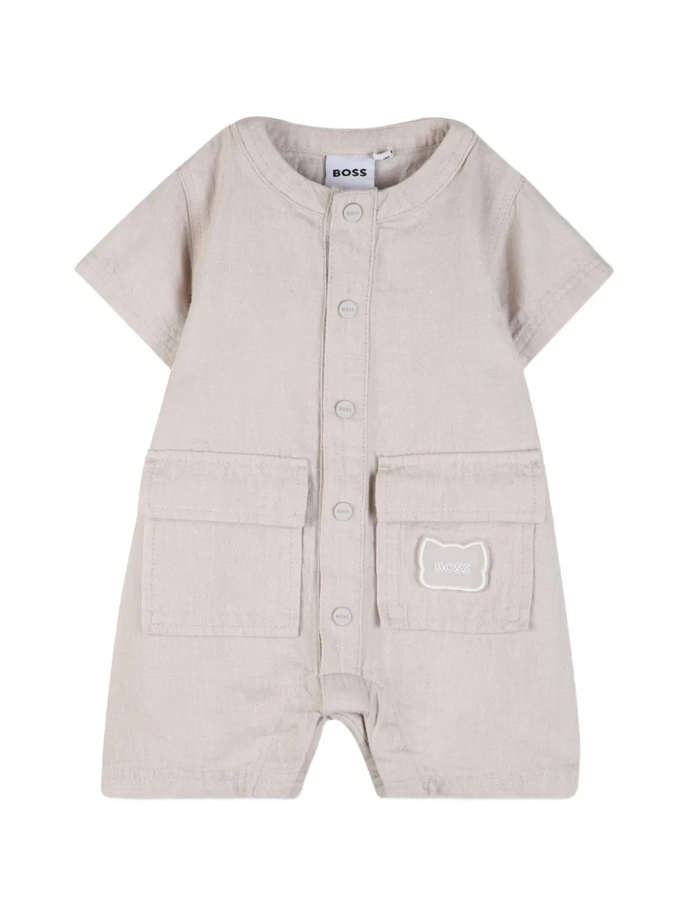 BOSS Kidswear Tuta corta con bottoni - Toni neutri