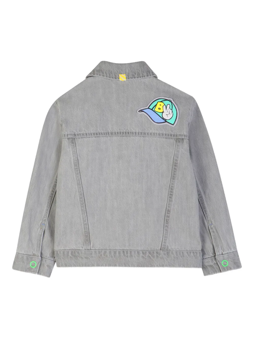  Billieblush Appliqué-detail Denim Jacket - Grey 