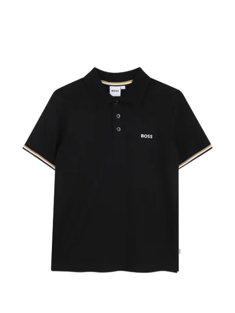 BOSS Kidswear playera tipo polo manga corta con botones