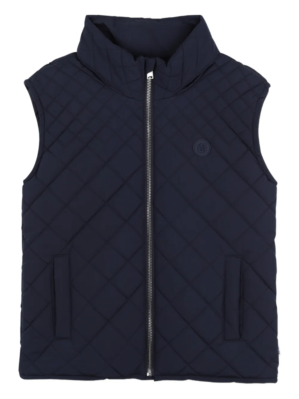 BOSS Kidswear Gesteppte Weste mit Reißverschluss - Blau
