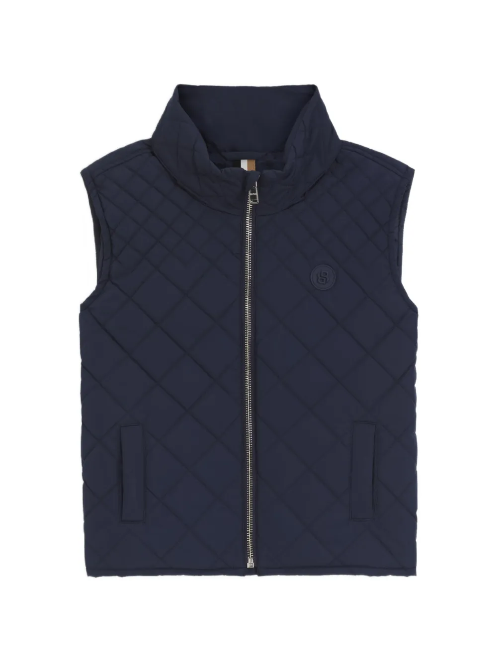 BOSS Kidswear quilted zip-up gilet - Blue