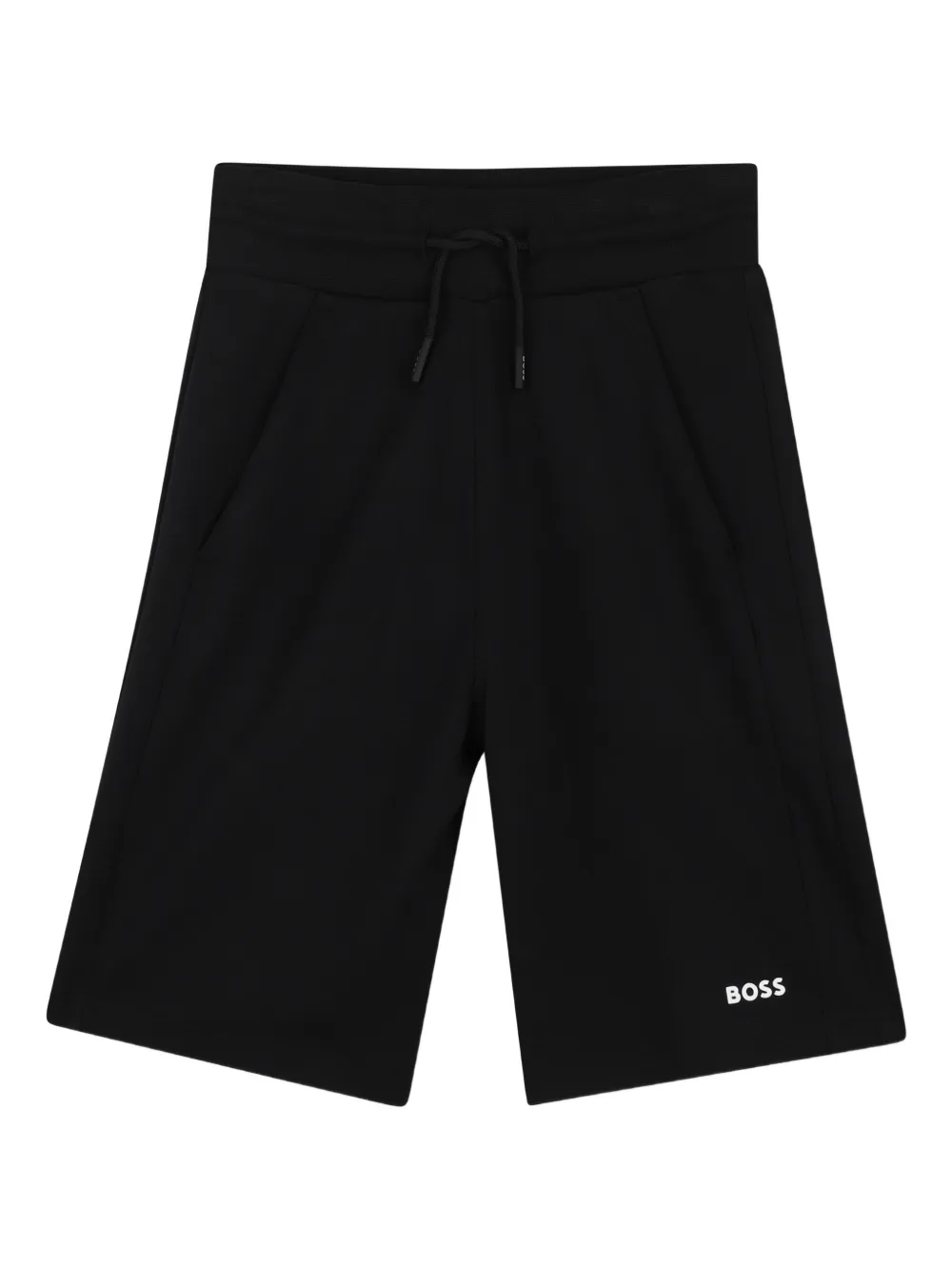 BOSS Kidswear Shortsset met logodetail Wit