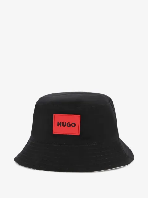 HUGO KIDS logo-patch bucket hat