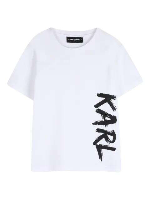 Karl Lagerfeld Kids playera con cuello redondo y estampado gráfico