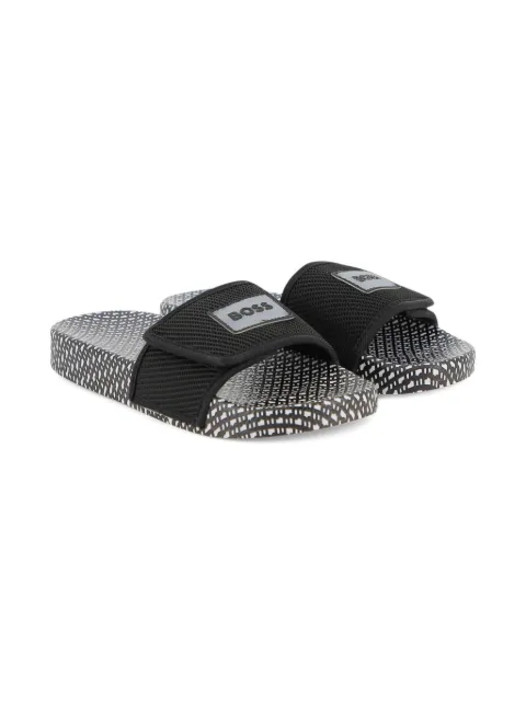 BOSS Kidswear patterned slides