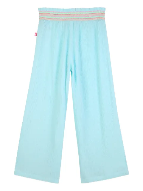 Billieblush smocked-waistband trousers