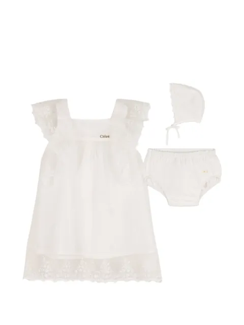 Chloé Kids set de mameluco con encaje