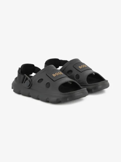 BOSS Kidswear logo-plaque sandals