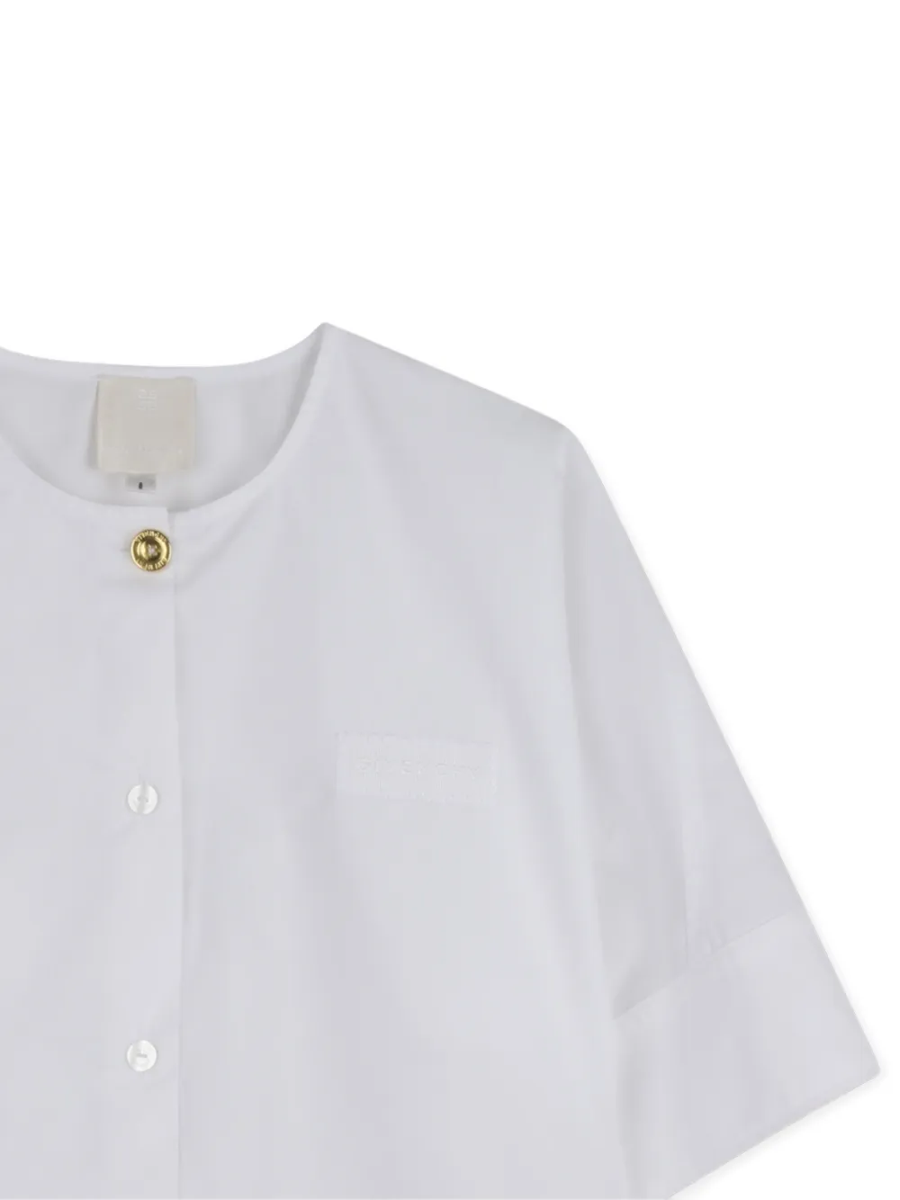  Givenchy Kids Button Short-sleeve Shirt - White 