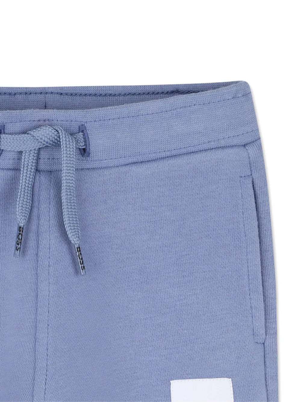 BOSS Kidswear Broek met trekkoord en logodetail Blauw