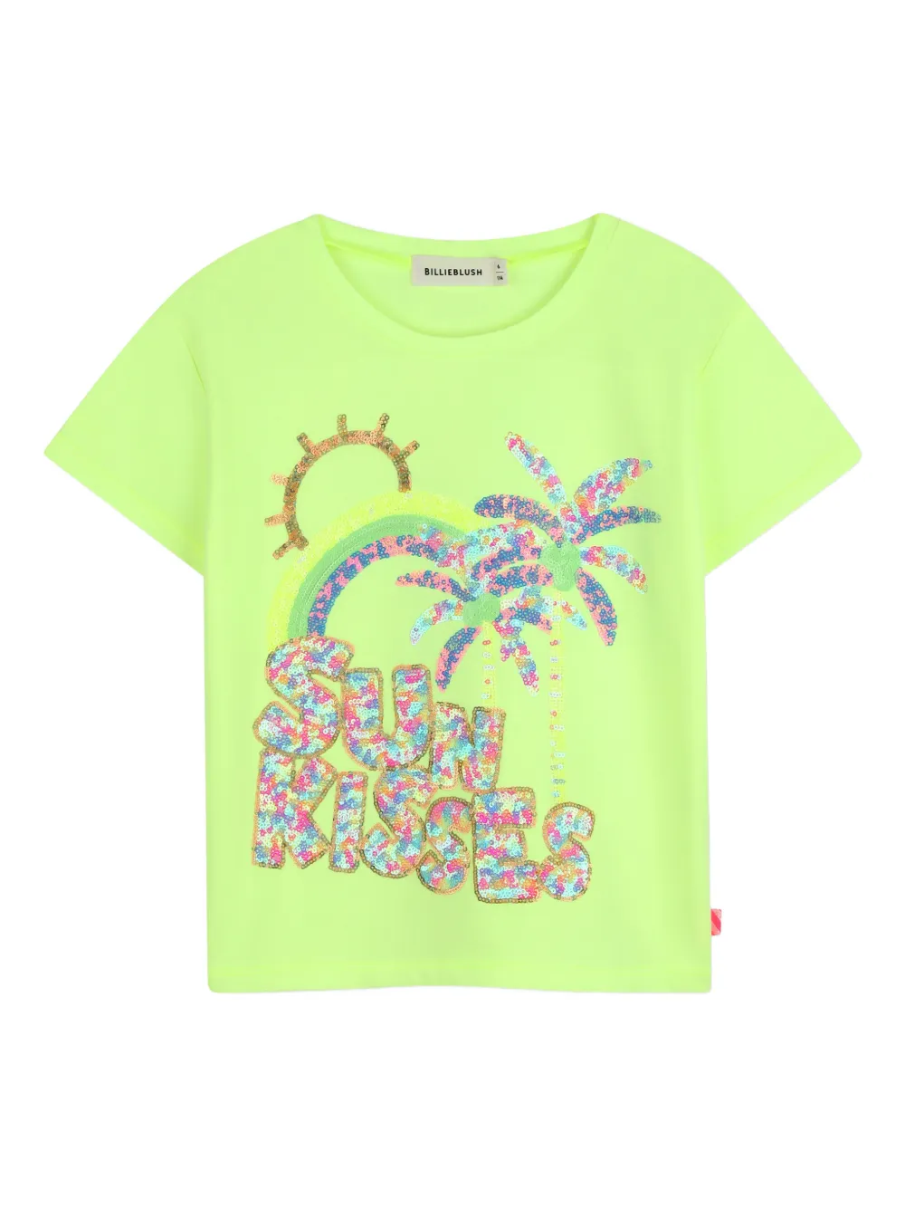 Billieblush sequin-embellishment T-shirt - Verde