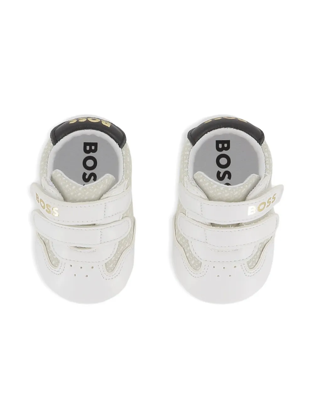 BOSS Kidswear Slippers met stippen - Wit