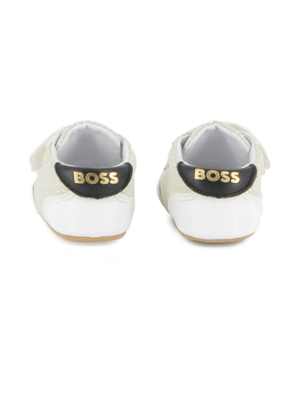 BOSS Kidswear Slippers met stippen Wit