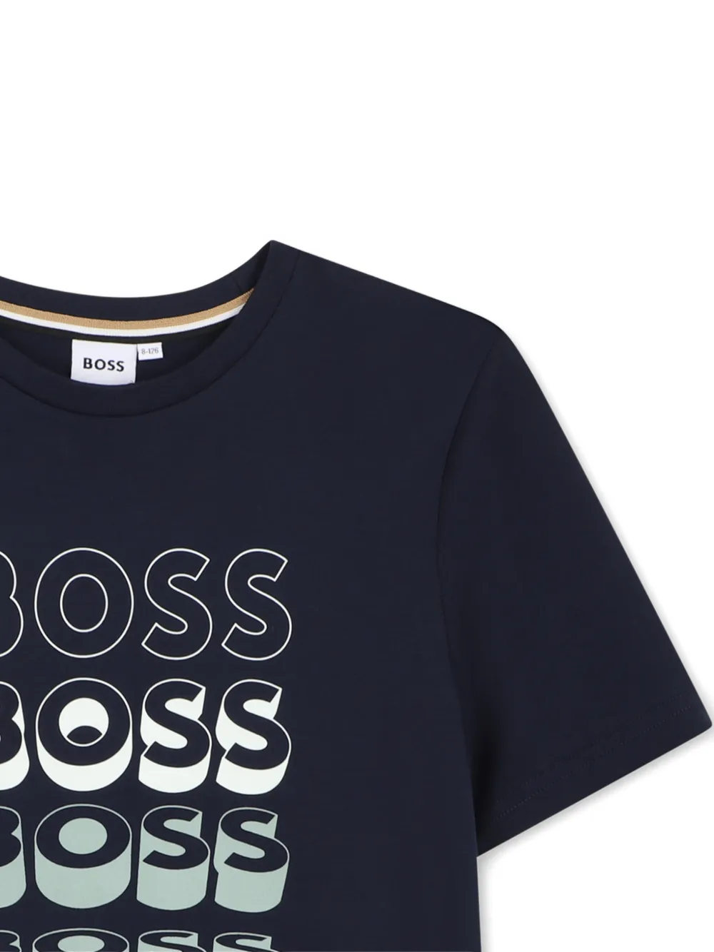 BOSS Kidswear T-shirt met logoprint Blauw