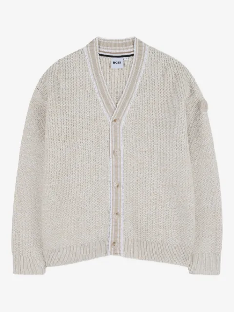 BOSS Kidswear button stripe cardigan