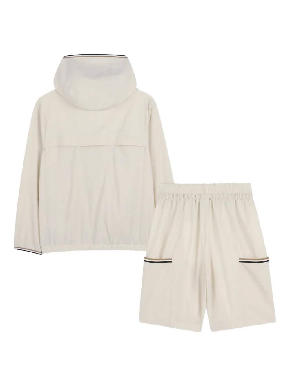 BOSS Kidswear Trainingspak met logoprint Beige
