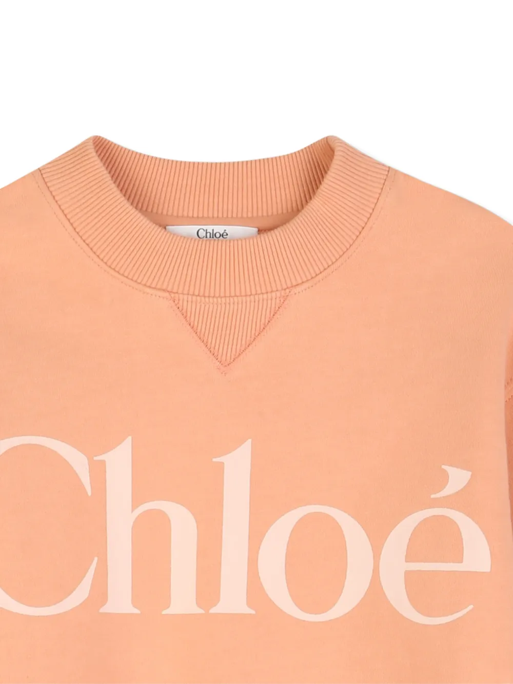 Chloé Kids Top met logoprint Oranje