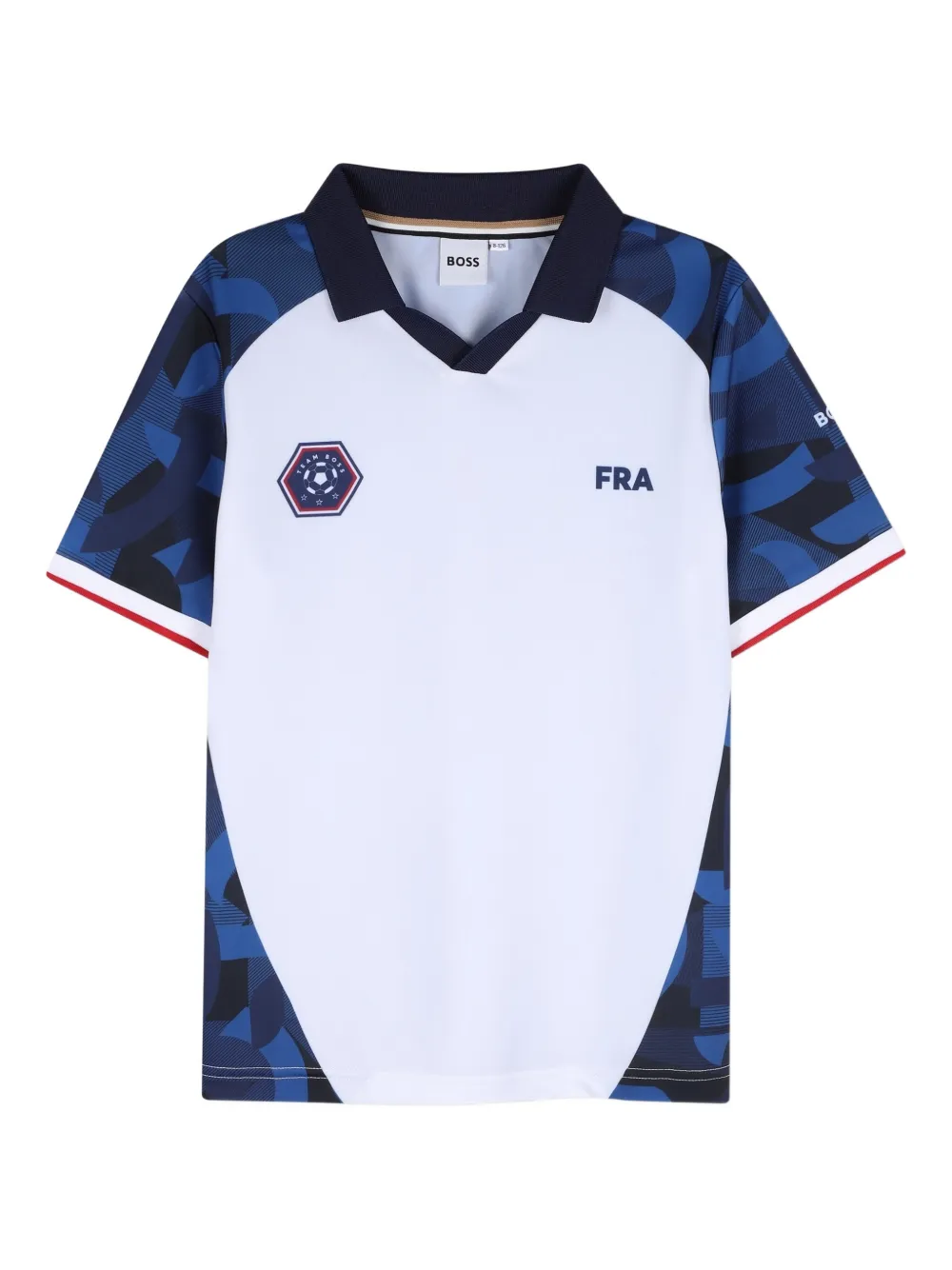 BOSS Kidswear Polo con design color-block - Bianco