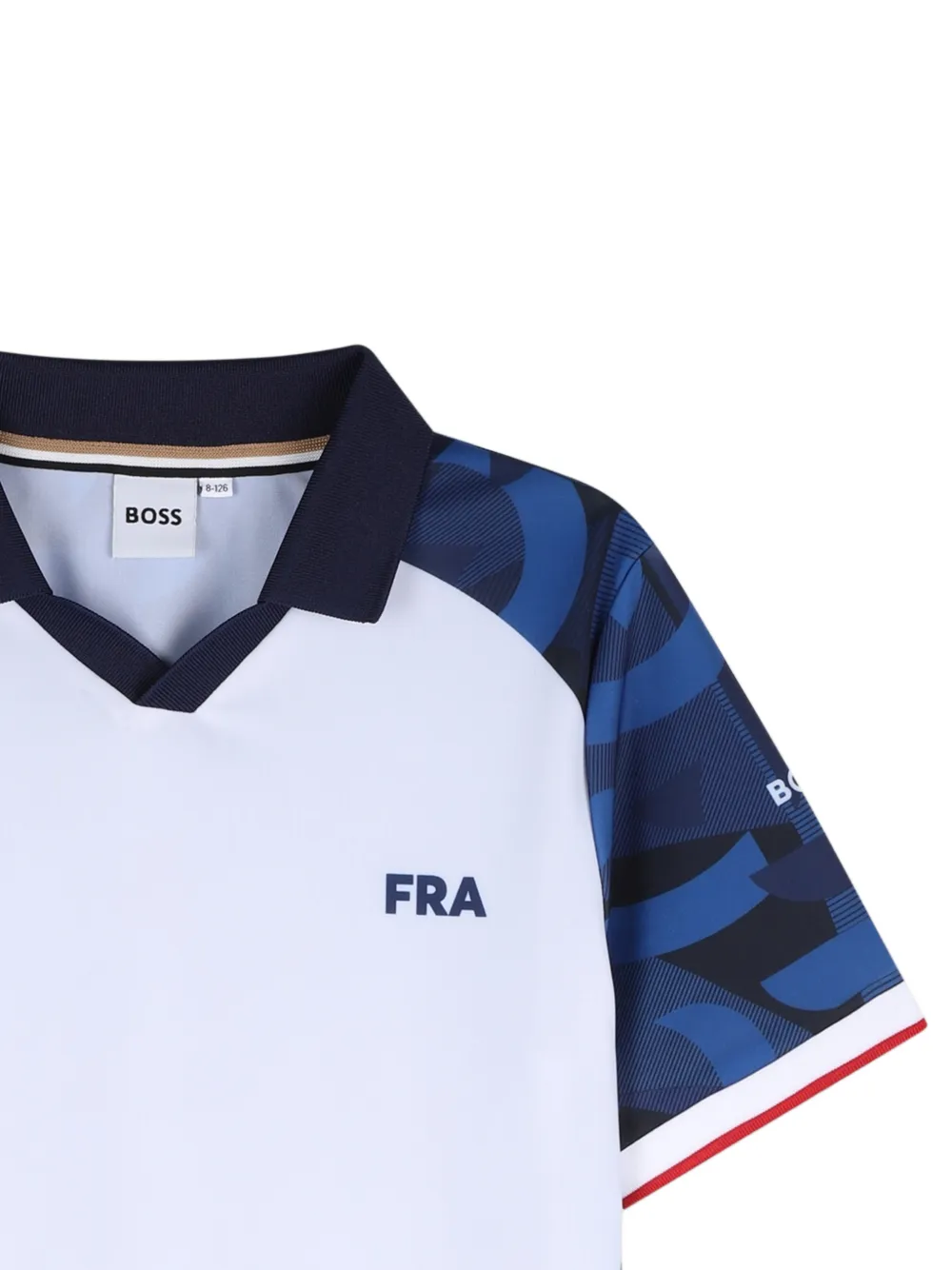 BOSS Kidswear Poloshirt met colourblocking Wit