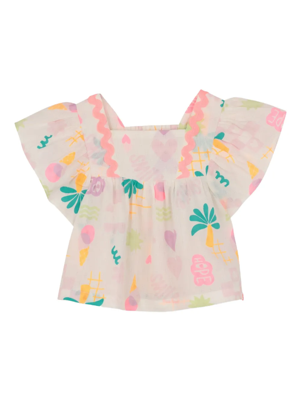 Billieblush Top con stampa grafica - Toni neutri