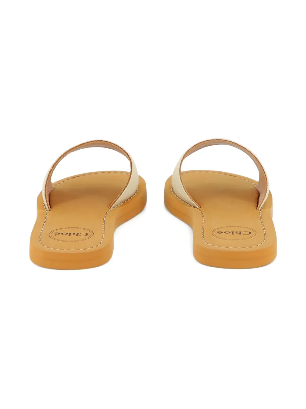 Chloé Kids Woody sandalen met logoband Beige