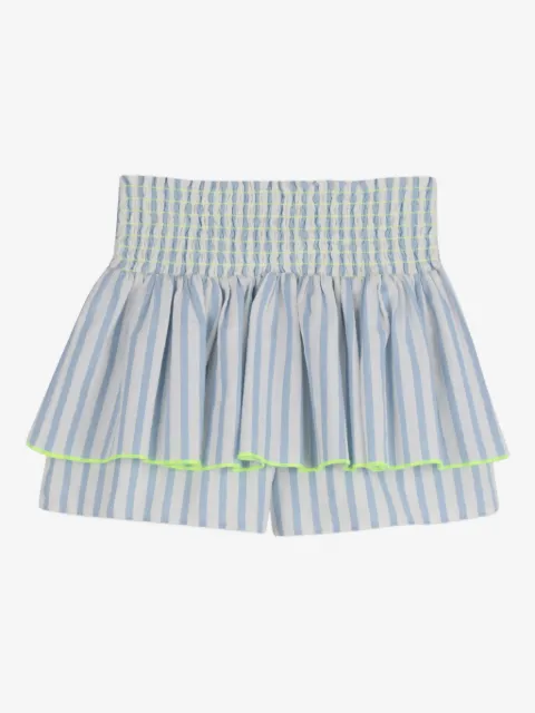 Billieblush short rayé à volants superposés