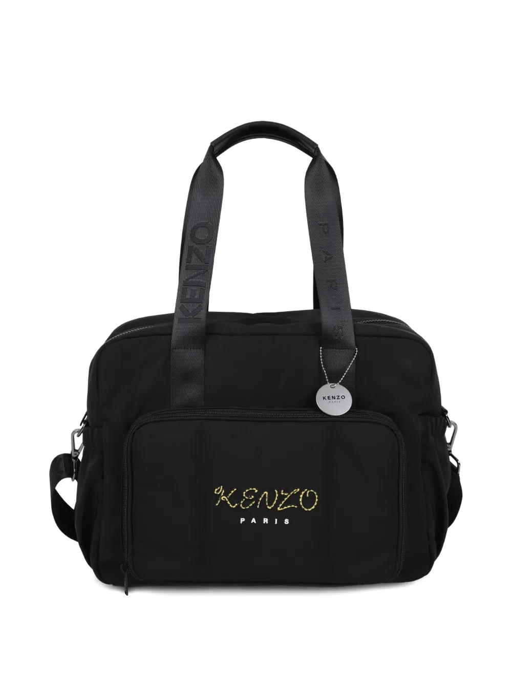 Kenzo Kids logo-embroidered changing bag - Nero