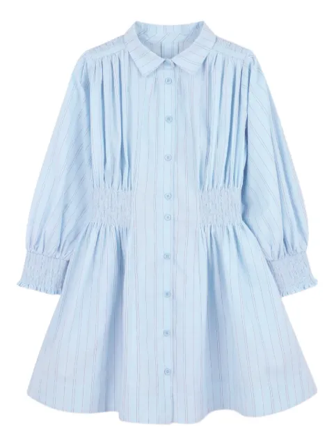 Lanvin Enfant striped shirred dress