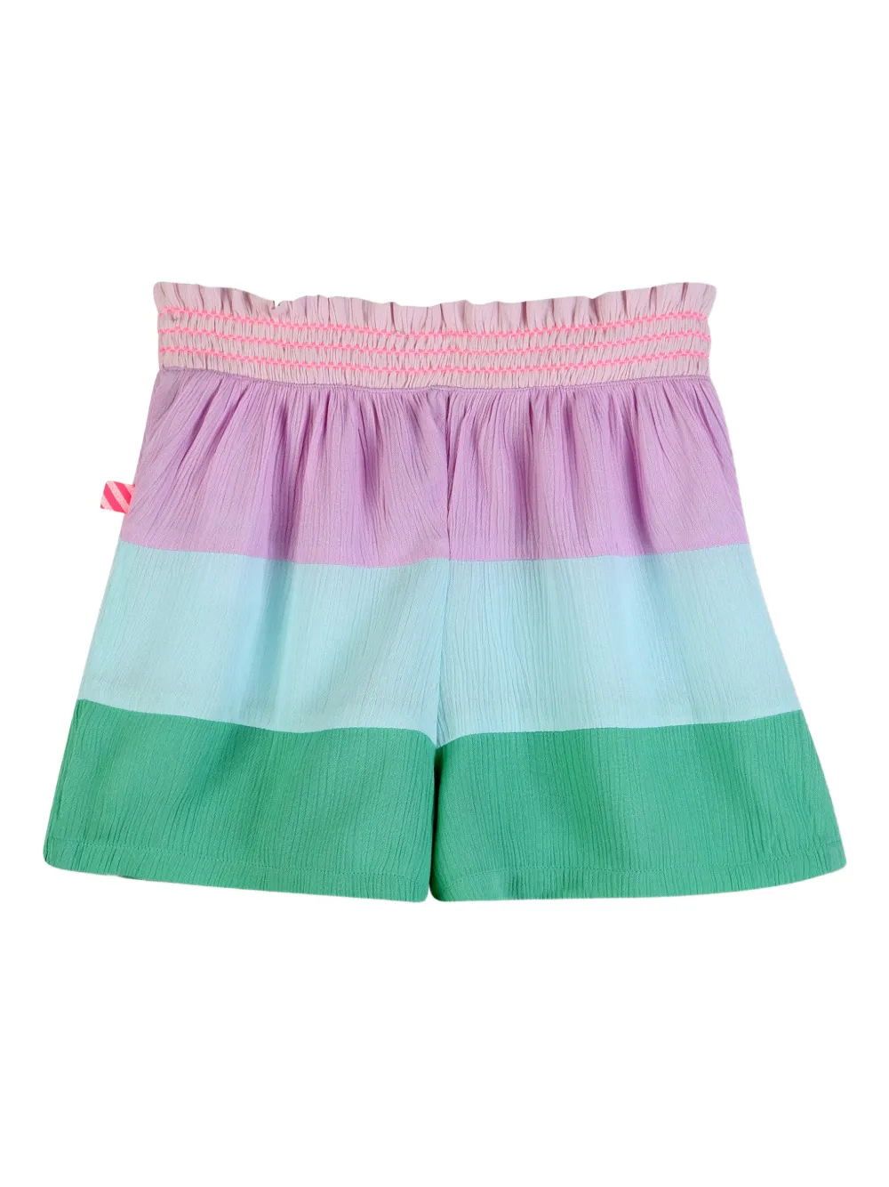 Billieblush Gesmockte gestreepte shorts Groen