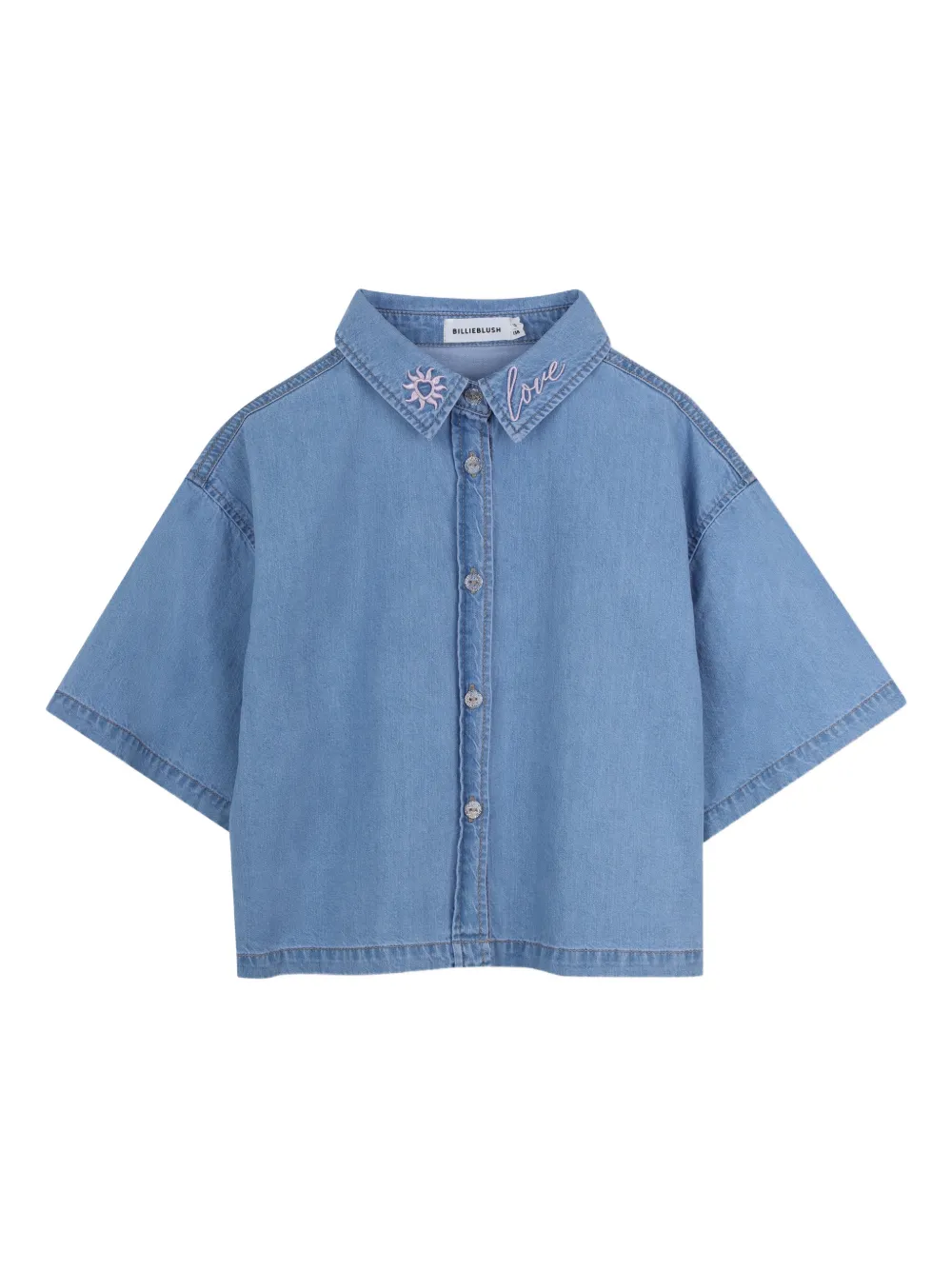 Billieblush embroidered-collar shirt