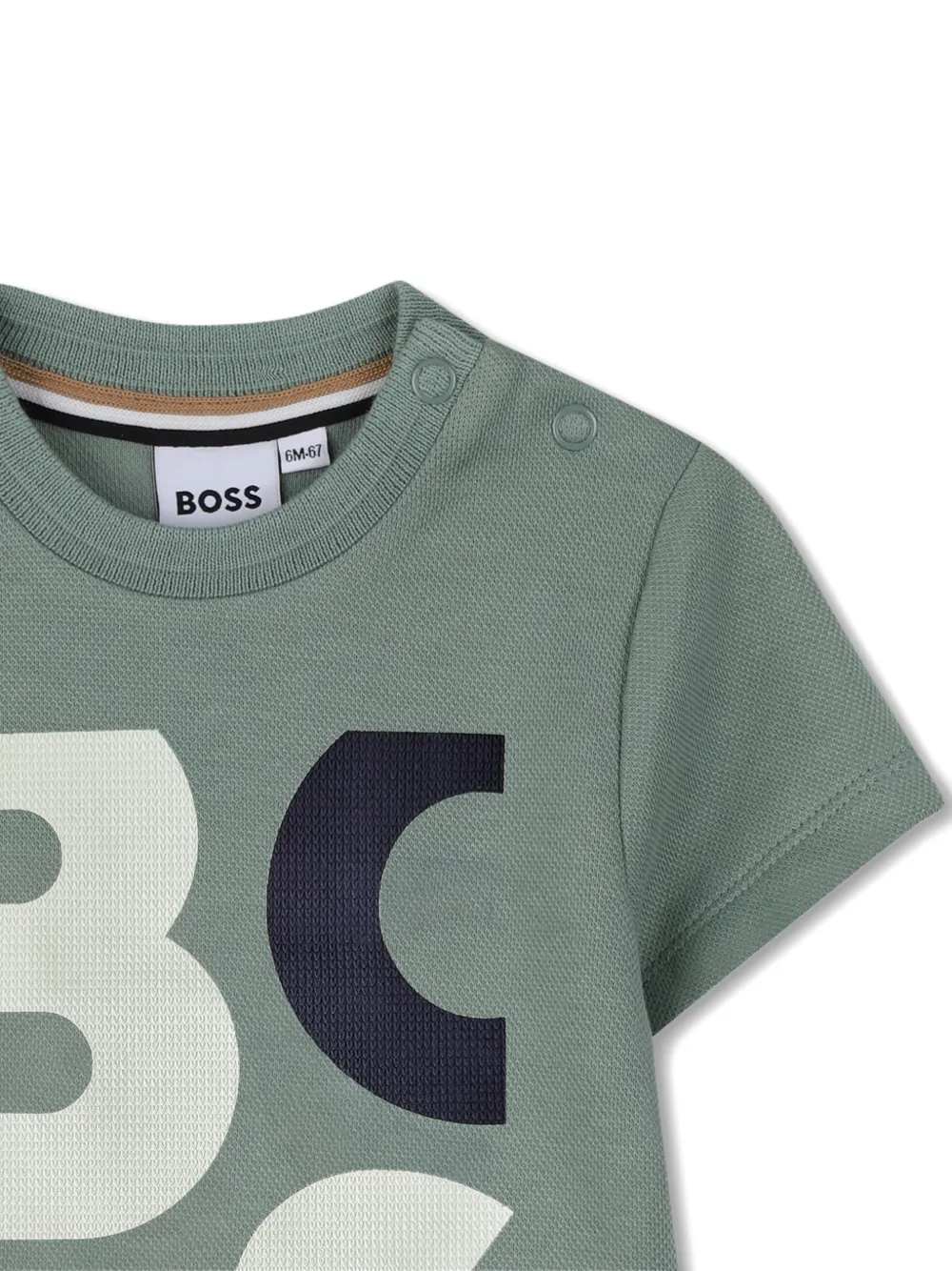 BOSS Kidswear T-shirt met grafische print Groen