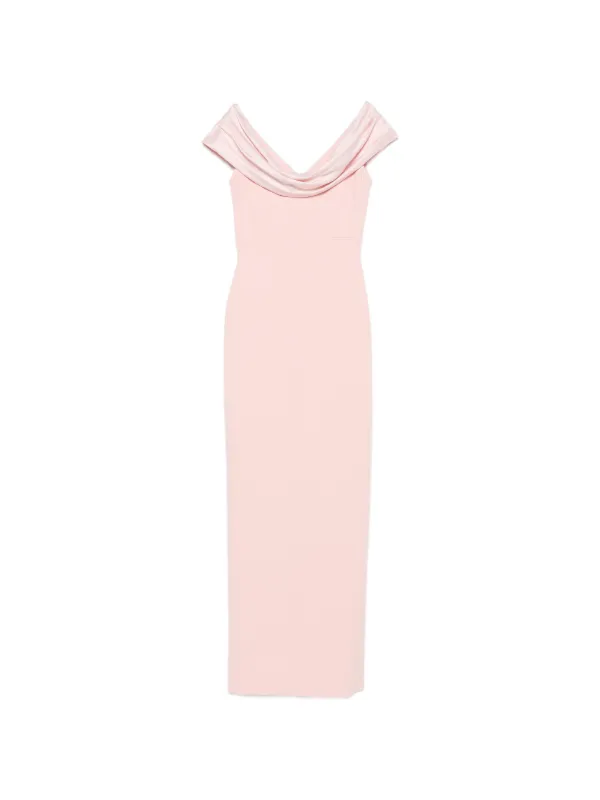 Solace London Adele Draped Maxi Dress | Pink