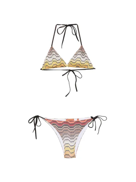 Missoni zigzag-knit triangle bikini