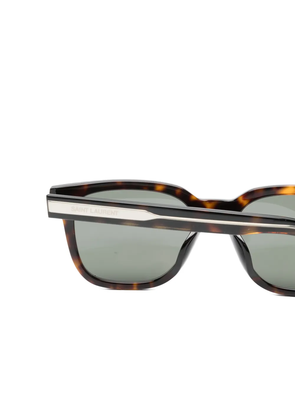 Saint Laurent Eyewear Zonnebril met vierkant montuur Bruin