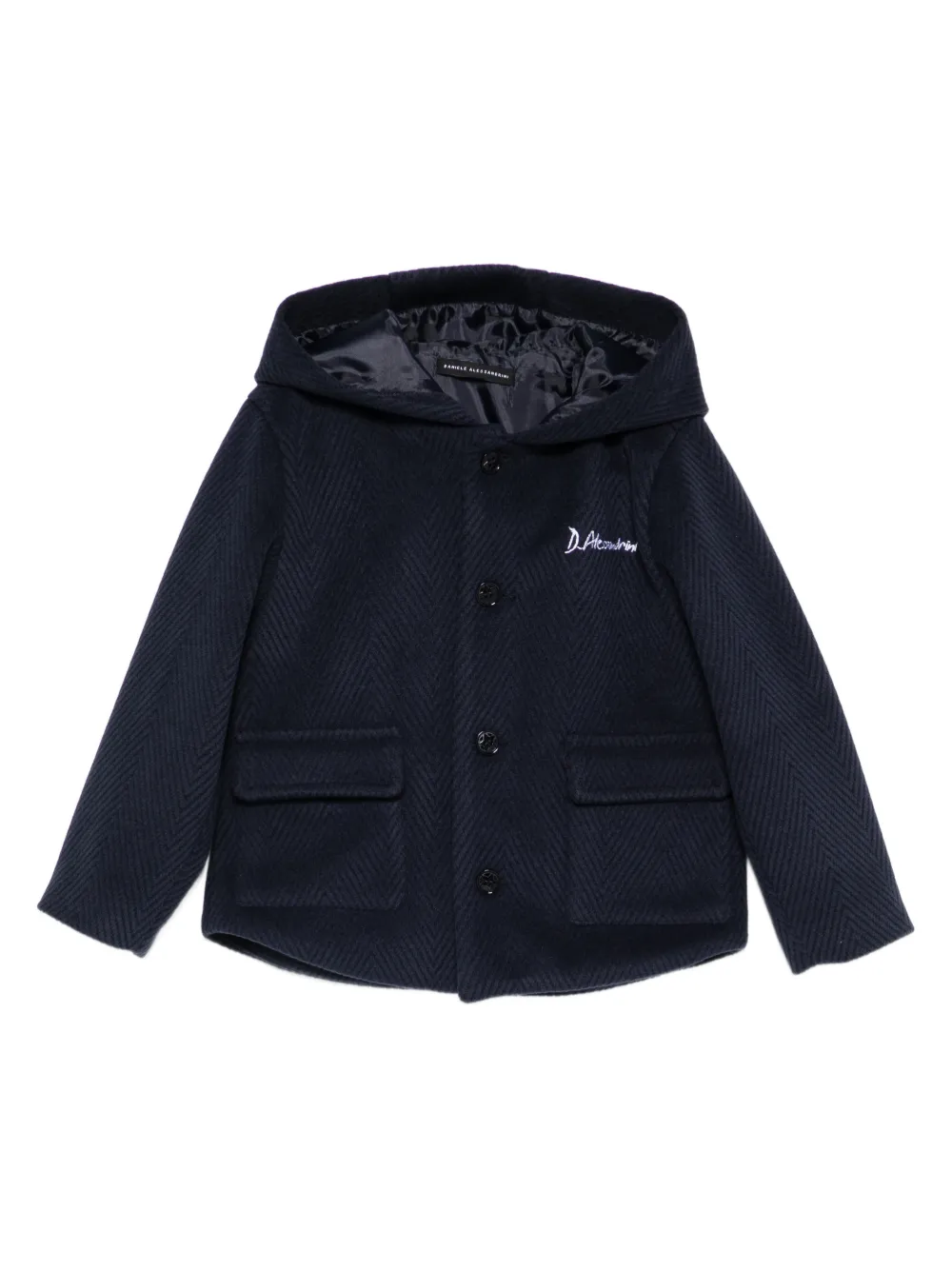Daniele Alessandrini Kids hooded coat - Blu