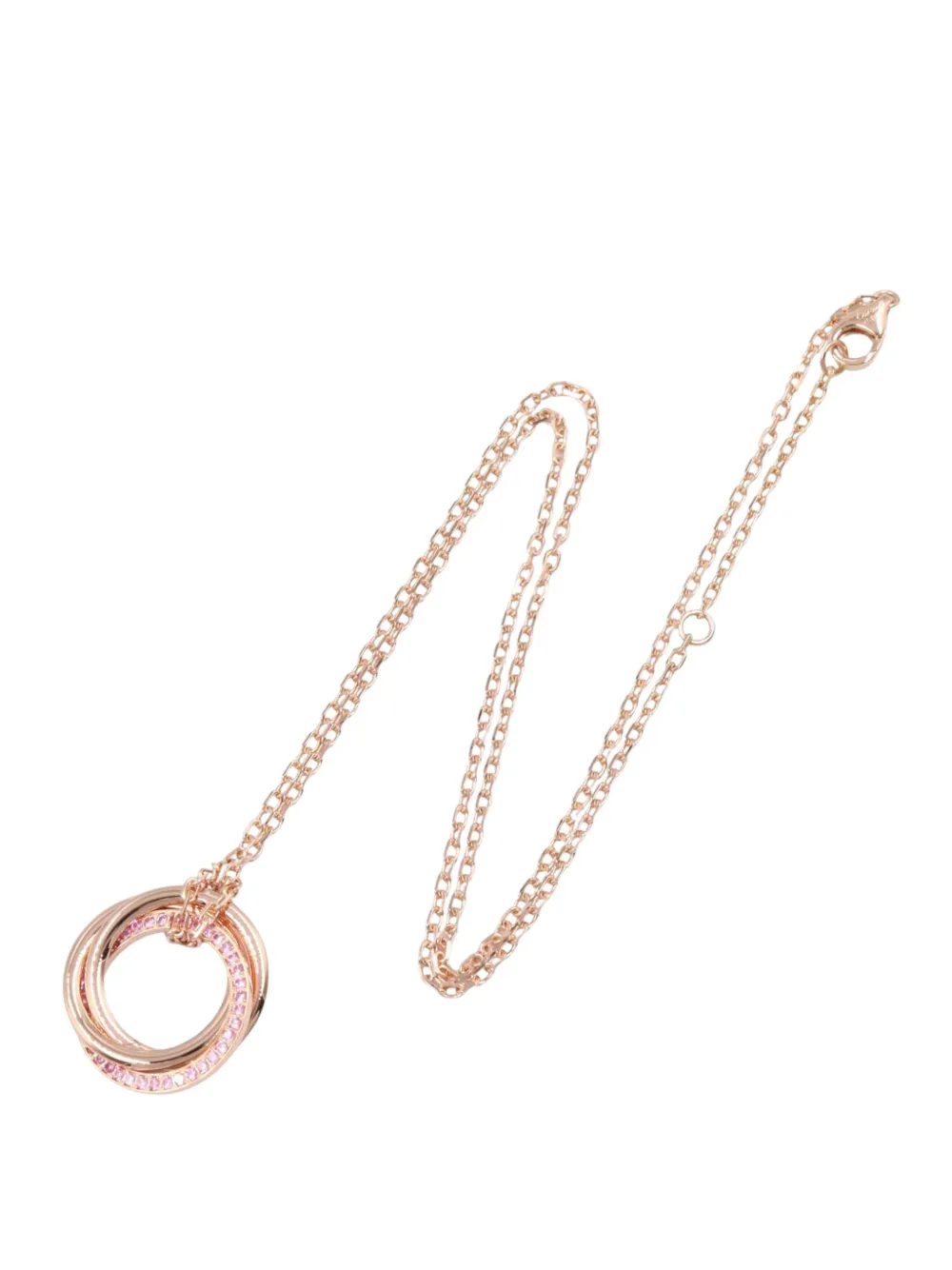 Cartier 2010-2025 18kt Rotgoldhalskette mit Trinity-Anhänger - Rosa