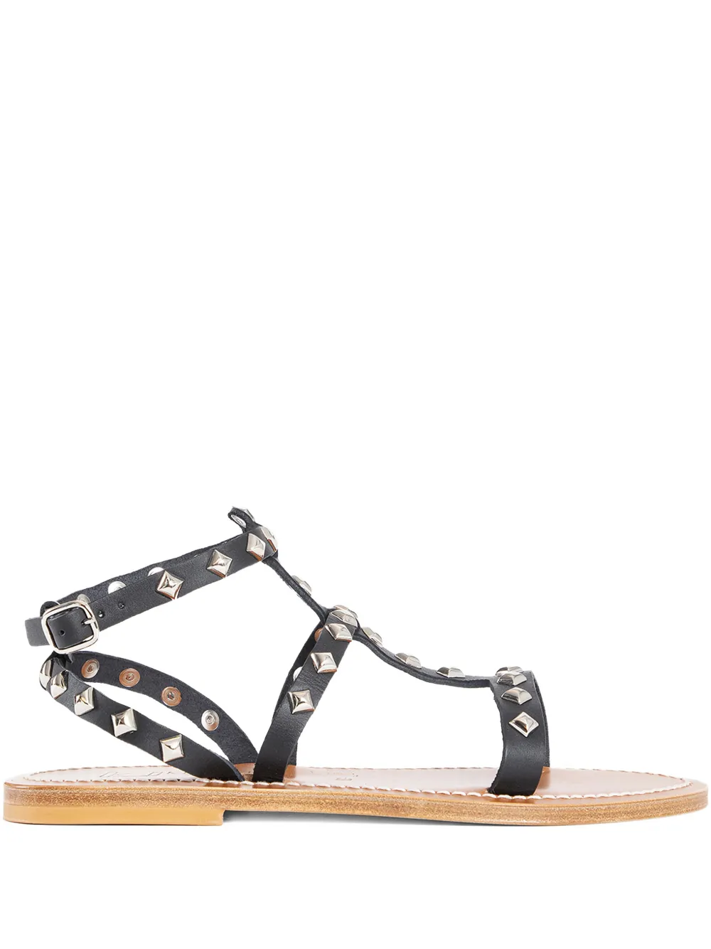 K. Jacques ArelatePyr studded sandals Zwart