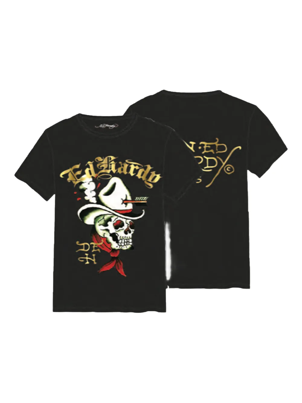 Ed Hardy Cowboy Skull T-shirt - Nero