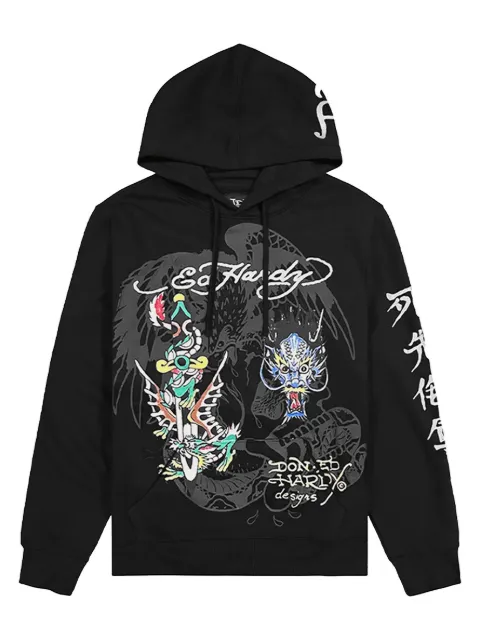 Ed Hardy Dragons graphic hoodie